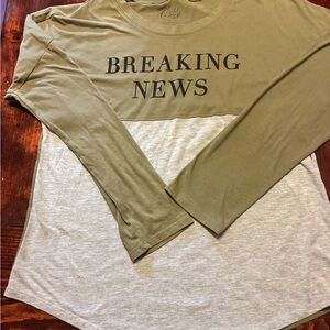 Cold Crush Olive and Gray Long Sleeve Tee